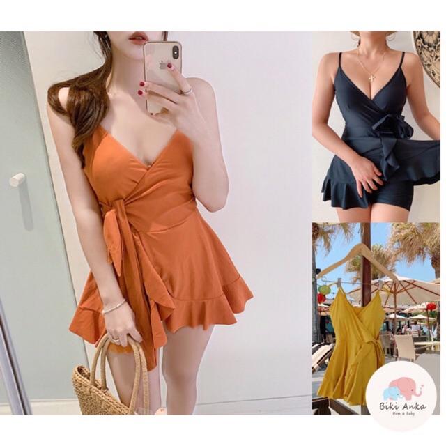 Bikini Bộ Đồ Bơi Liền Thân Bigsize Quần Váy Xòe Kín Đáo (hàng đẹp