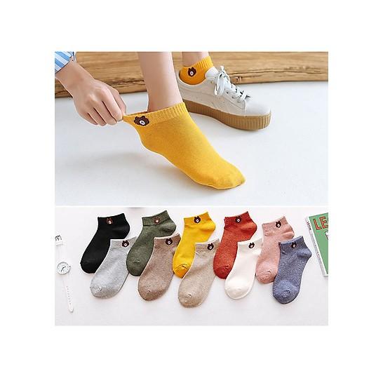 Sỉ 31k-SET 10 TẤT GẤU NHIỀU MÀU TƯƠI SÁNG