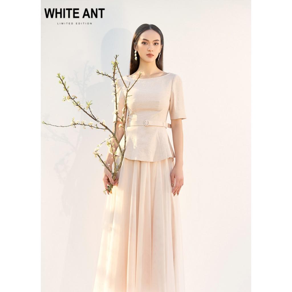 Áo Peplum Nữ WHITE ANT JORDAN PEPLUM SHIRT Thiết Kế Cổ Thuyền Sang Trọng, Chiết Eo Siêu Tôn Dáng 170300177