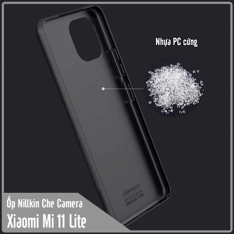 Ốp lưng cho Xiaomi Mi 11 Lite Nillkin CamShield che camera - Hàng Nhập Khẩu