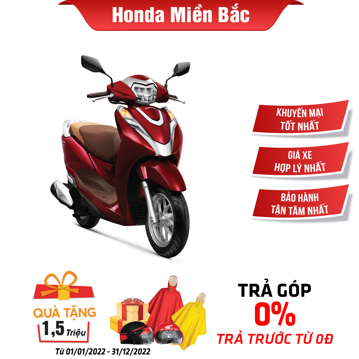 [CHỈ GIAO HÀ NỘI] Xe máy Honda Lead 125cc 2022 - Phiên bản Cao cấp