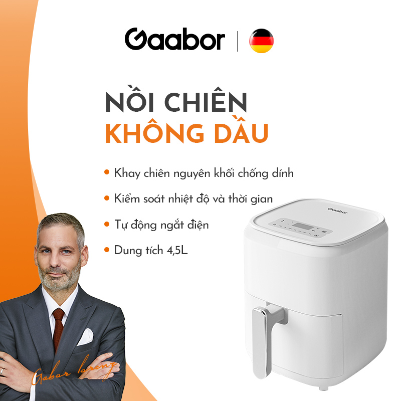 Nồi chiên không dầu Gaabor GA-E45A 4.5 Lít - Hàng Chính Hãng