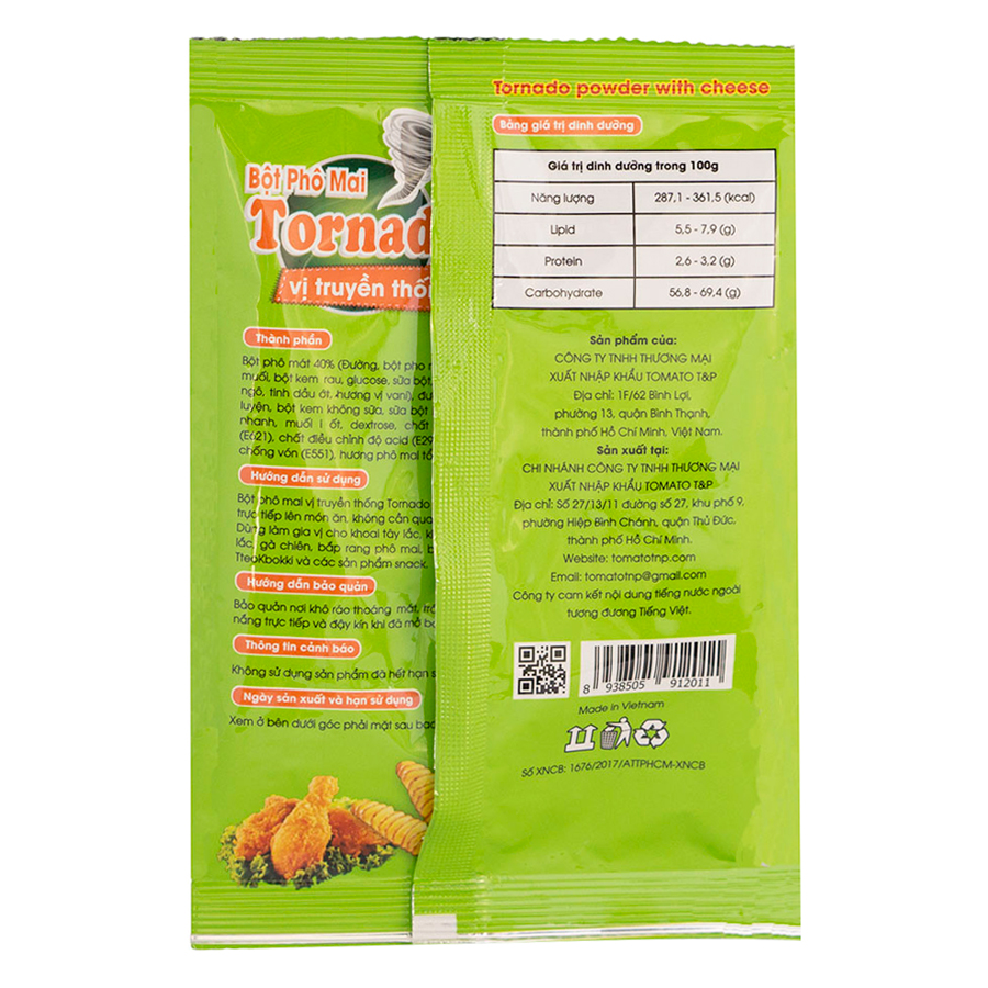 Bột Phô Mai Tornado Vị Truyền Thống (100g / Gói)