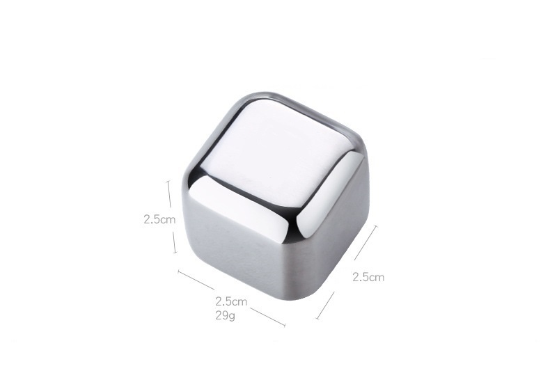 Đá lạnh không tan 8 viên inox 30 - 2.5x2.5cm 29g