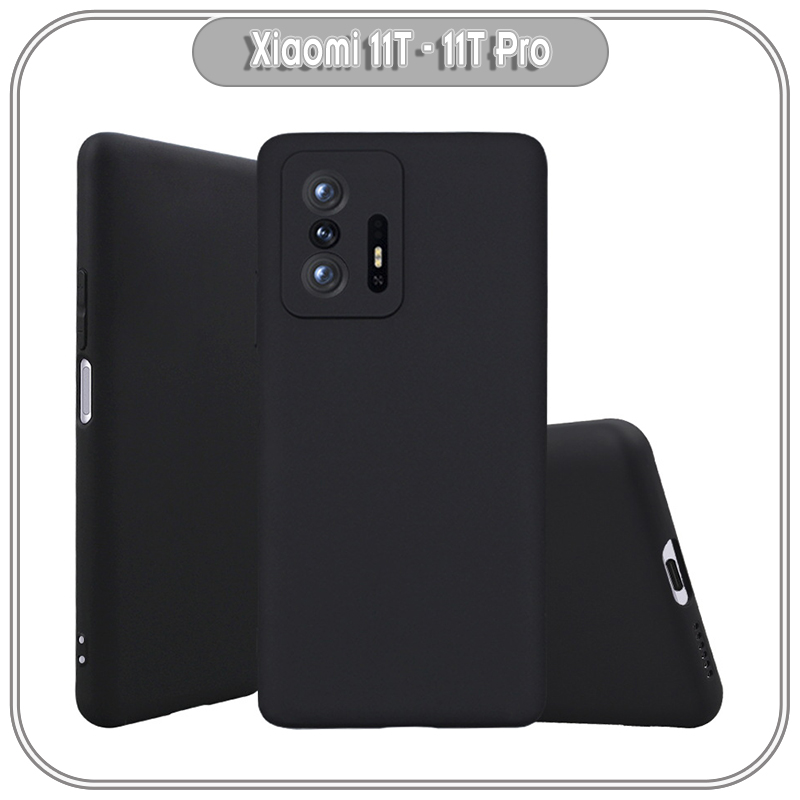 Ốp lưng che camera cho Xiaomi 11T - 11T Pro, TPU dẻo đen, nhám siêu mỏng