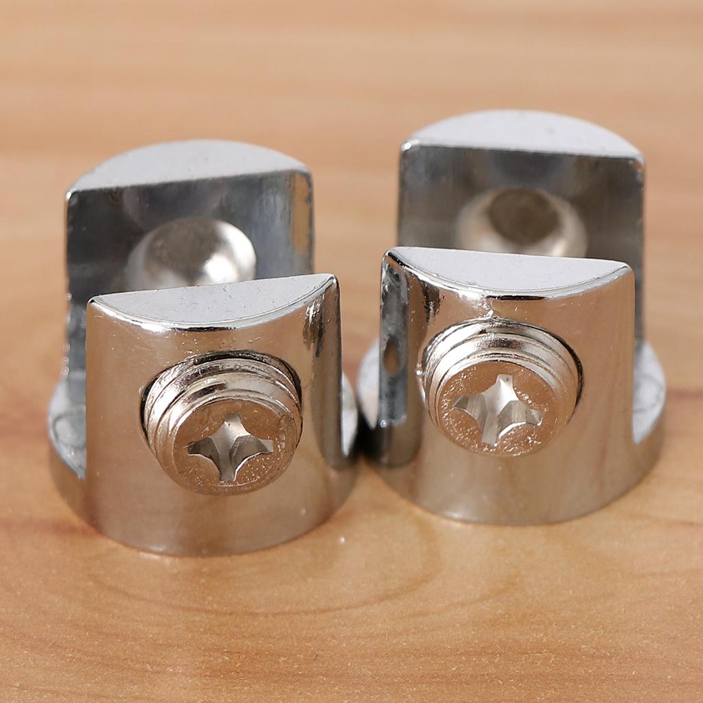 2pcs Cylindrical Shape Adjustable Glass Clamp Shelf Support Brackets for Bathroom Office Seat Isolation