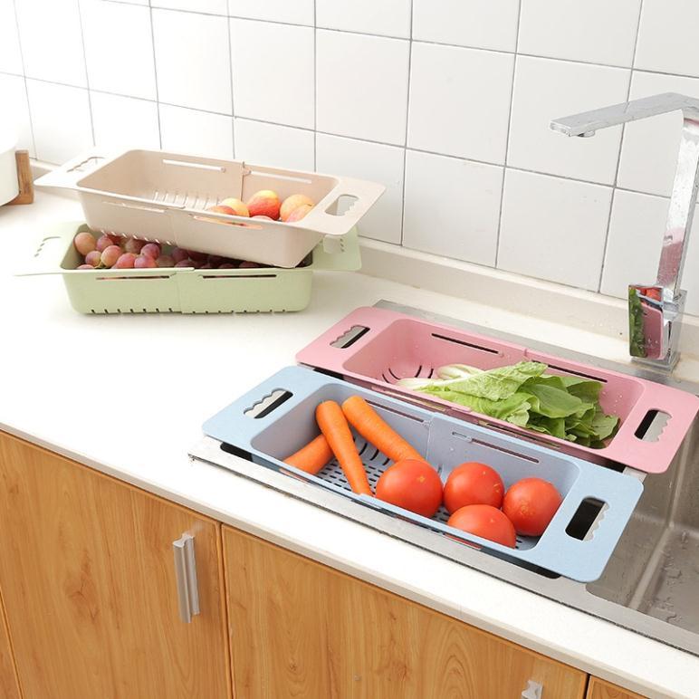 Rổ gác bồn rửa chén Việt Nhật 5613 điều chỉnh kích thước - Khay để đồ gác bồn rửa bát thông minh