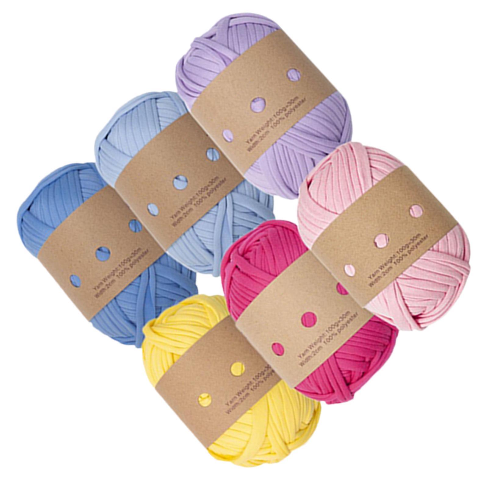 6x Knitting Yarn Set Crochet Baskets Throw Blanket Pet Bed Fabric Cloth Yarn