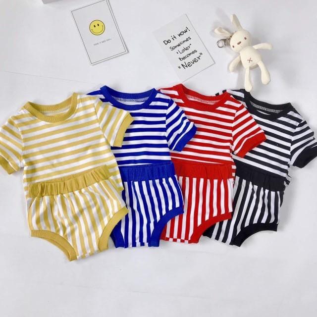 Bộ chip kẻ cho bé gái