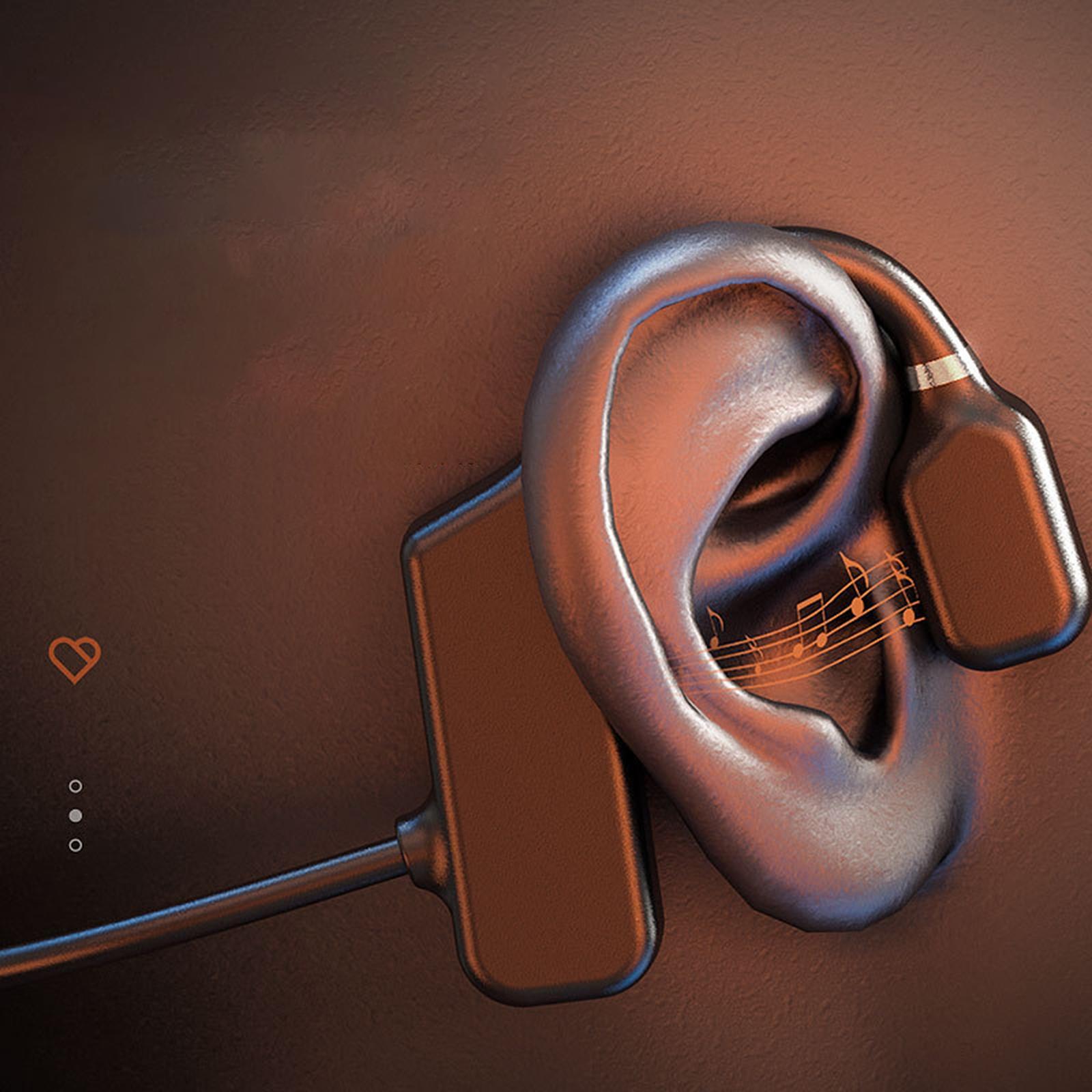 Bluetooth 5.1  Headphones Open-Ear Headset Waterproof Black