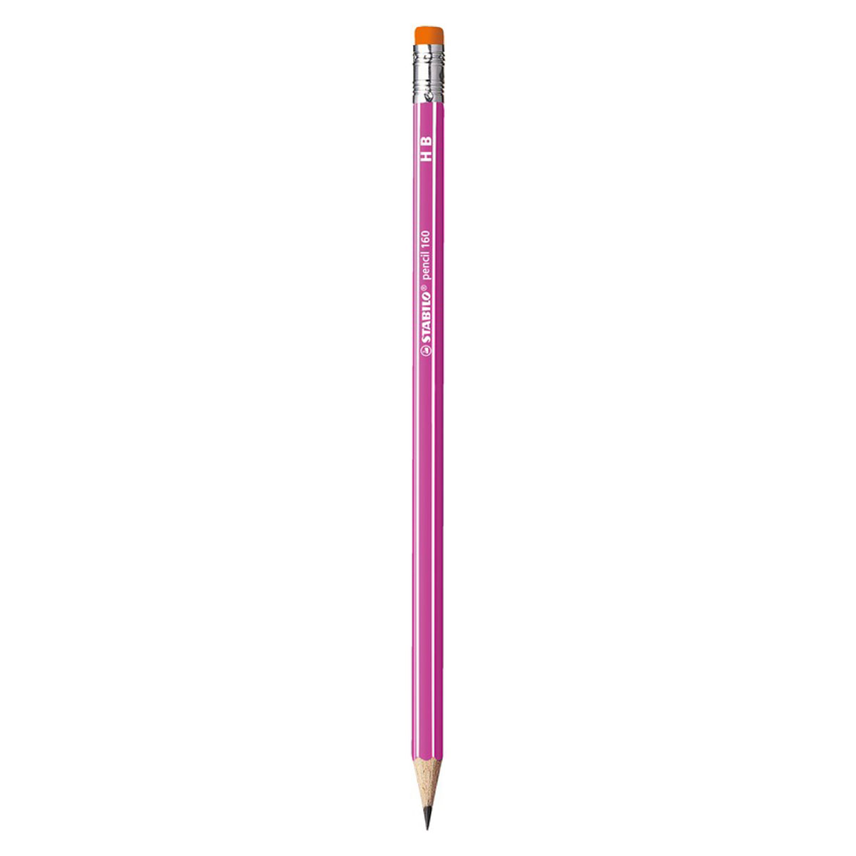 Bút chì gỗ STABILO pencil 160 có đầu tẩy, thân sọc trắng