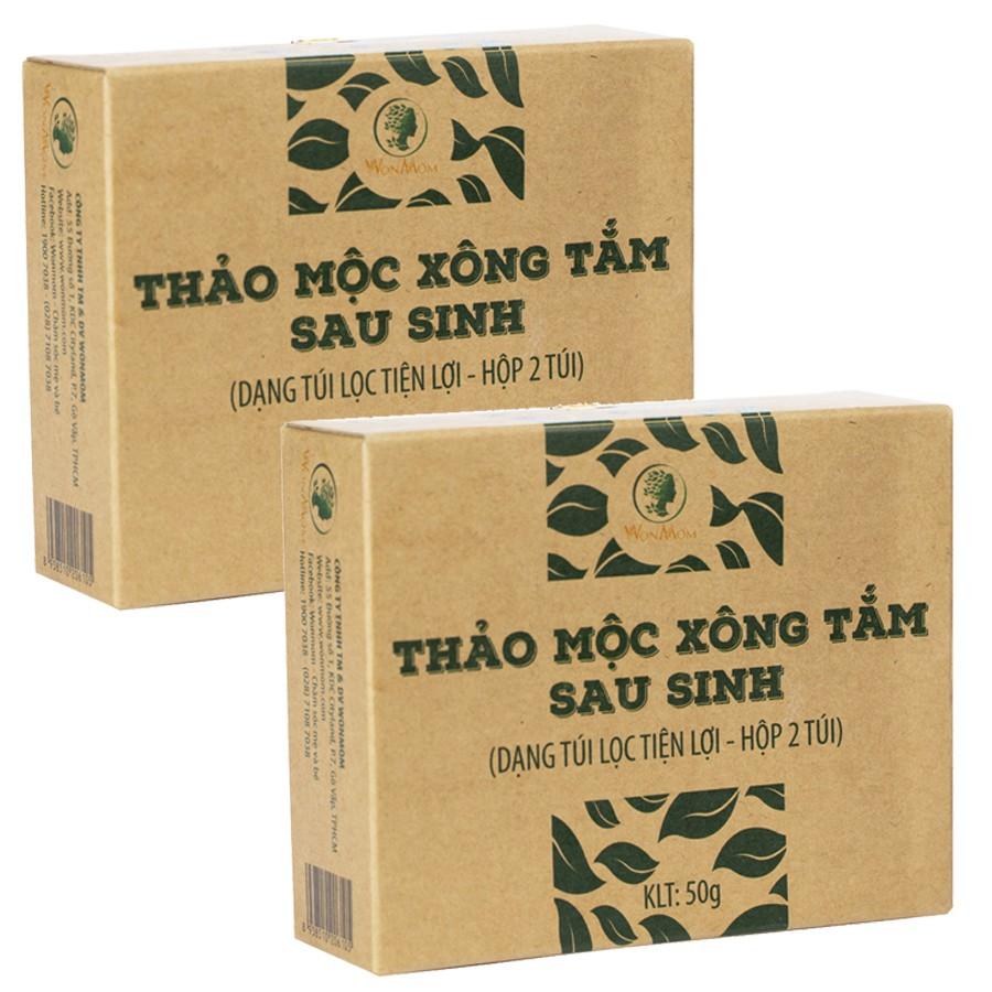 Combo 2 Hộp Thảo Mộc Xông Tắm Sau Sinh Wonmom ( 2 Túi/Hộp )