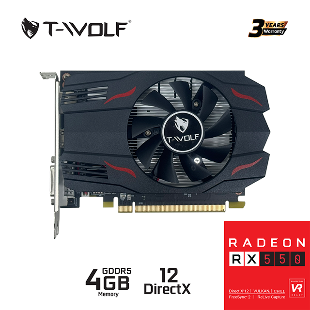 Card Màn Hình VGA T-WOLF TW-RX550 4G D5 – Hàng Chính Hãng