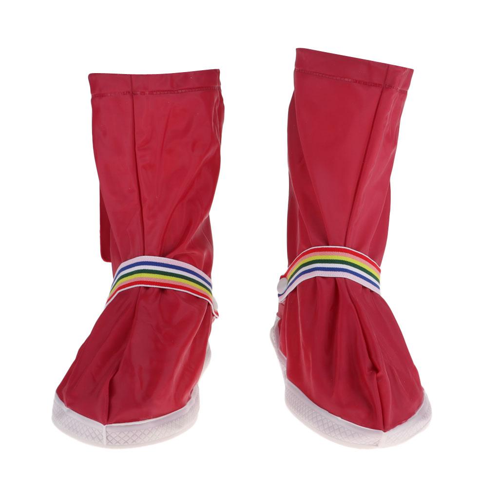 Waterproof Thick Anti-Slip Reusable Rain Shoe Covers Boots High-Knee Overshoes for Women Men Cycling Motorcycling Hiking Camping