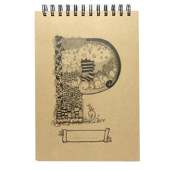 Sổ Sketchbook Alphabet - Hình Chữ P