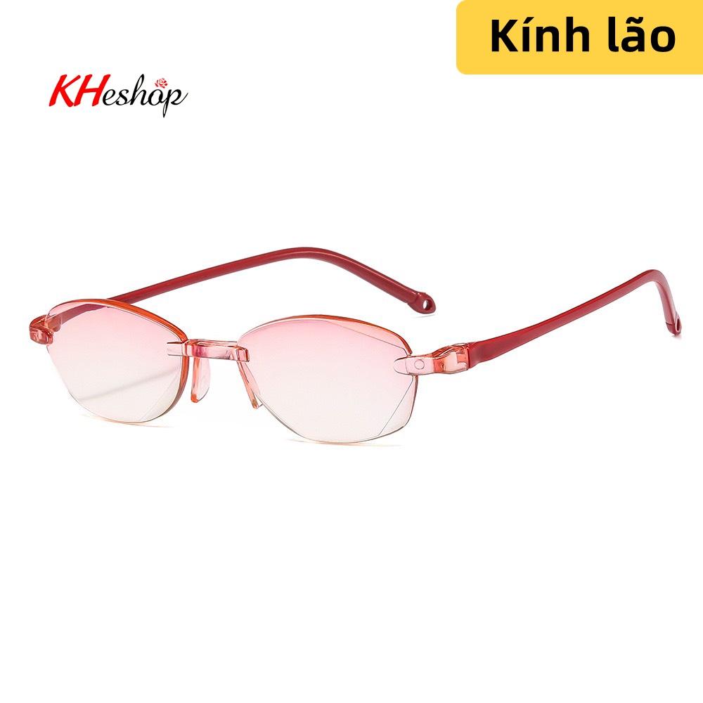 Kính lão thời trang nữ, tròng cắt cạnh , gọng dẻo bền đẹp màu hồng, sang chảnh mã Y805