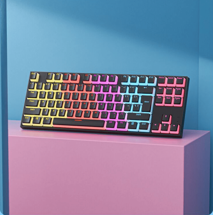 Bàn Phím Cơ ZIFRIEND KA802D sử Dụng Blue Switch Thiết Kế Mini Nhỏ Gọn Chỉ 87 Phím Với Keycap Pudding Xuyên Led Cực Đẹp- Hàng Nhập Khẩu