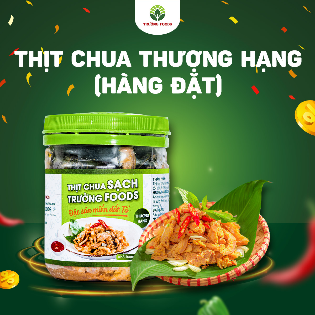 Thịt Chua Thượng Hạng - Thịt Chua Trường Foods 180g