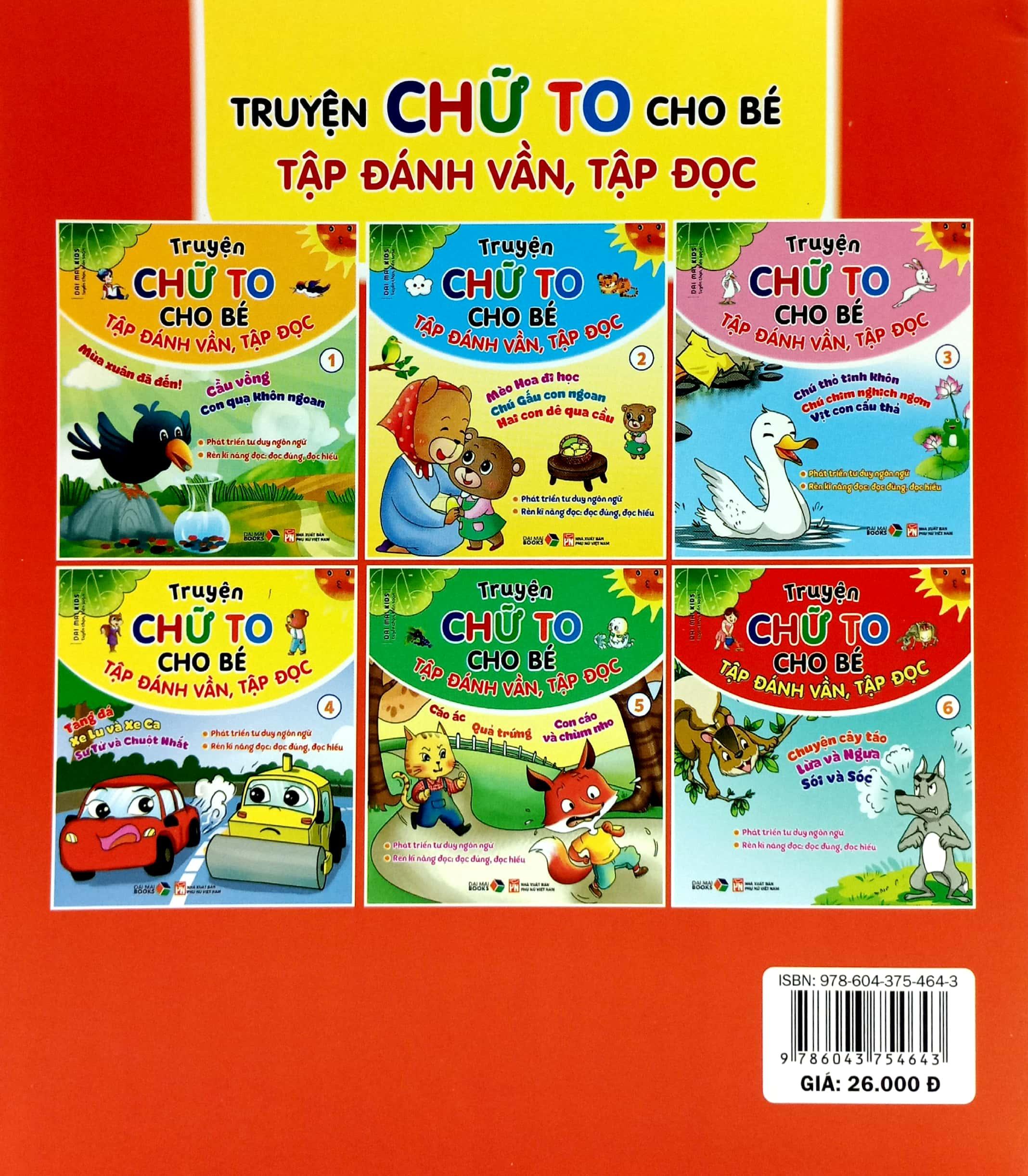 Truyện Chữ To Cho Bé Tập Đánh Vần Tập Đọc 4