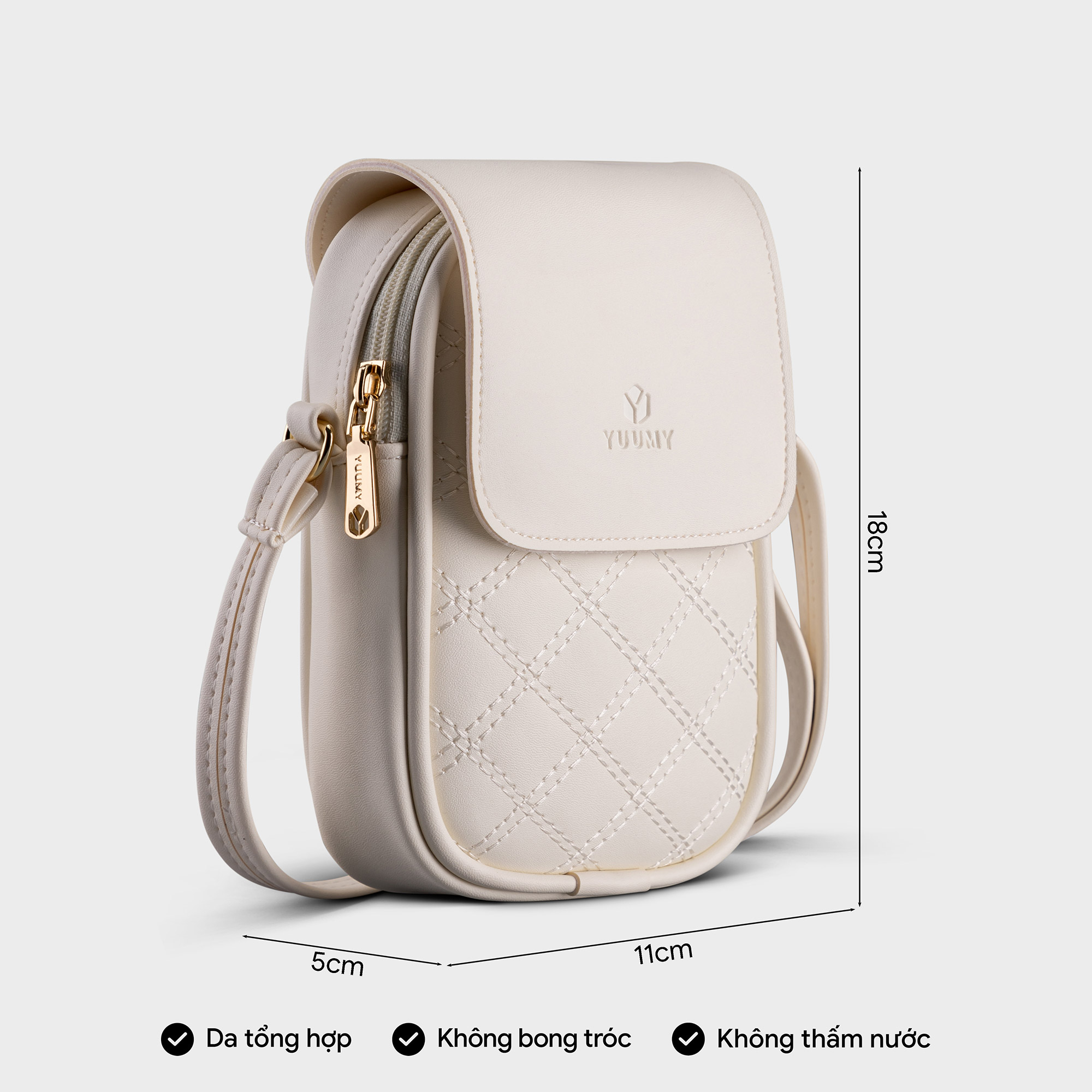 Túi Yuumy ( Thời trang nữ đi chơi size 11 - Túi đeo chéo da Seasand YN150 )