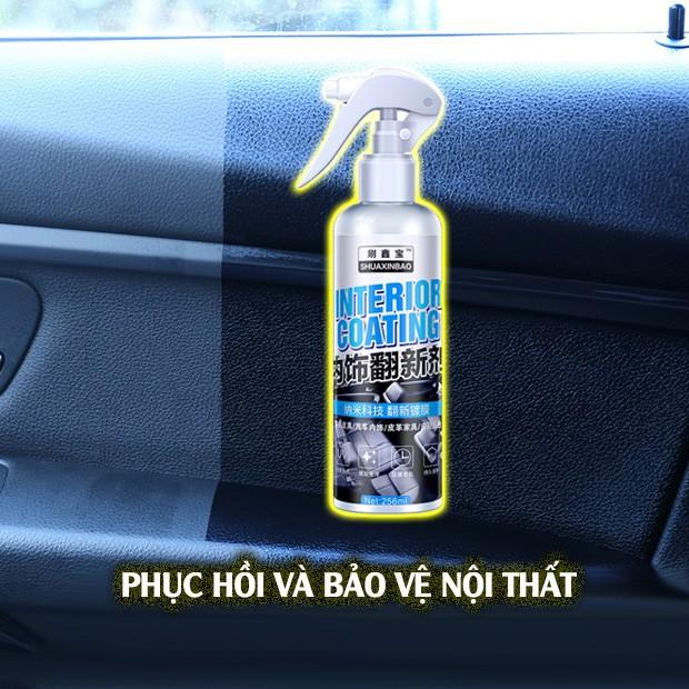 Chai Xịt Phục Hồi Dưỡng Bóng Nội Thất Ô Tô Xe Hơi Shuaxinbao Interior Coating