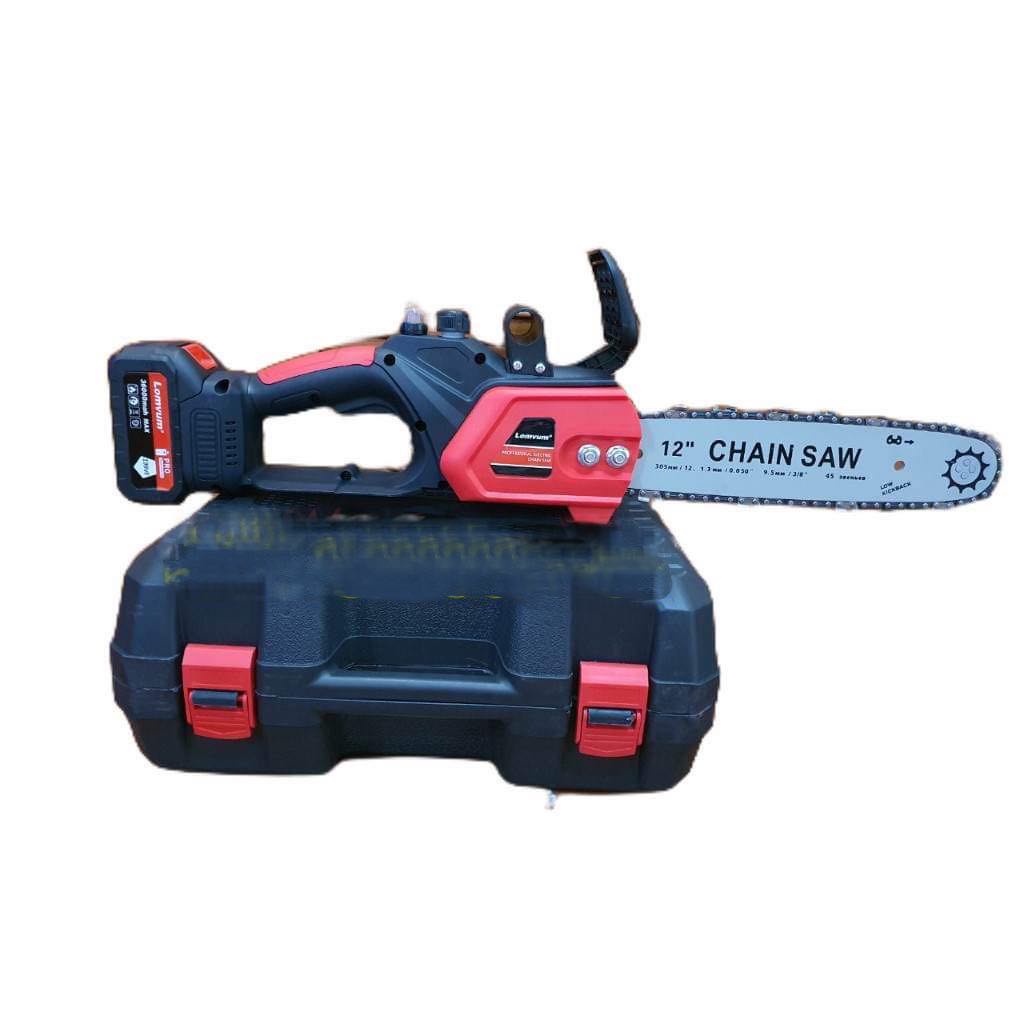 Máy Cưa Xích Cầm Tay Dùng Pin Lam Dài 30cm Xích 12 Inch - Pin 10 Cell Dung Lượng Lớn