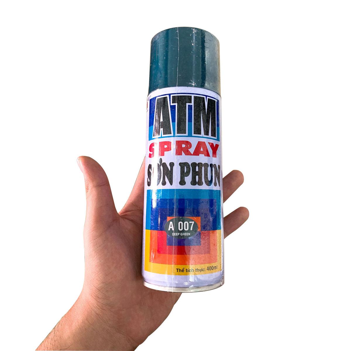 Sơn xịt ATM cho xe máy Spray A007 Deep Green ( Xanh đậm )