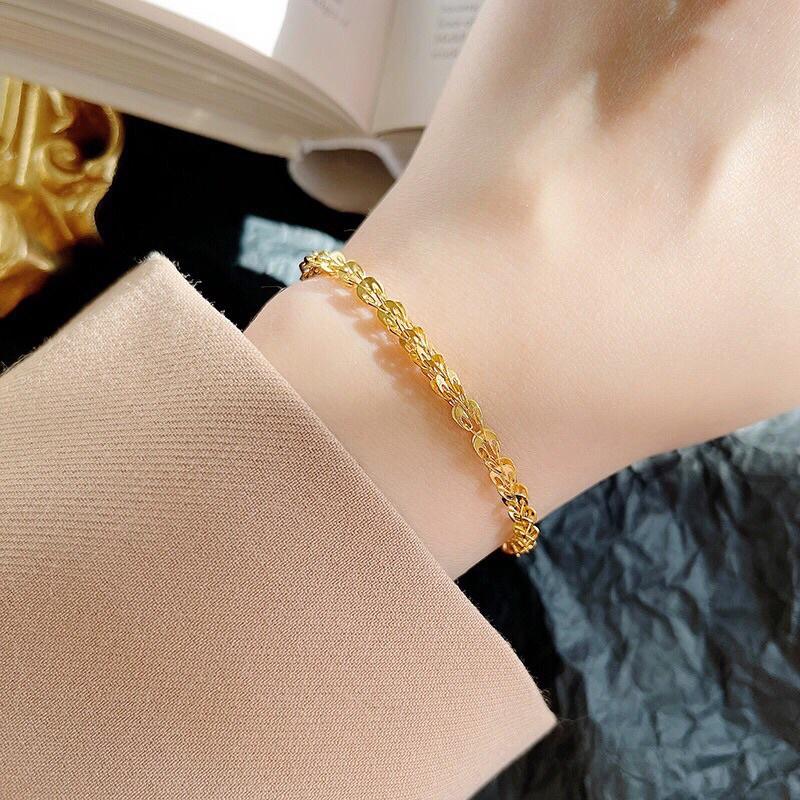 ̆́ lắc chân đuôi phụng, vòng tay mạ vàng 18k bền màu Kami