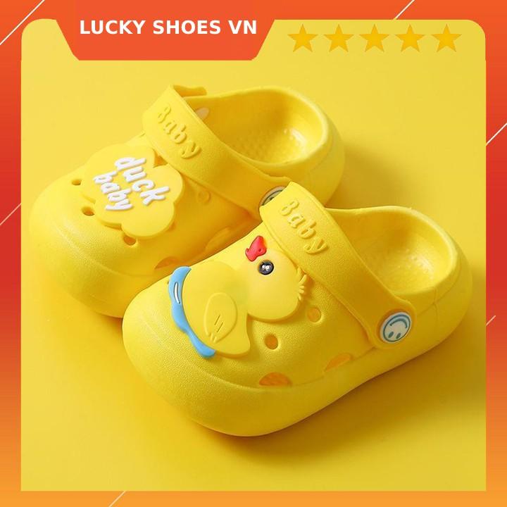 Dép sục trẻ em cho bé trai bé gái từ 1-5 tuổi [DUCK BABY] hình thú ngộ nghĩnh đi siêu êm LUCKY SHOES VN - H000006DUCK - 23/24