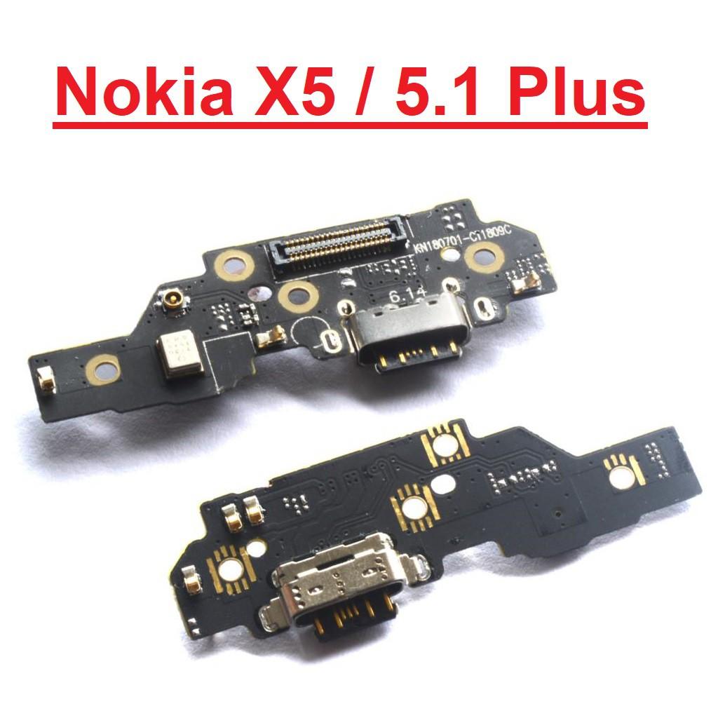 Cụm Chân Sạc Cho Nokia X5 / 5.1 Plus Charger Port USB Main Borad Mạch Sạc Linh Kiện Thay Thế