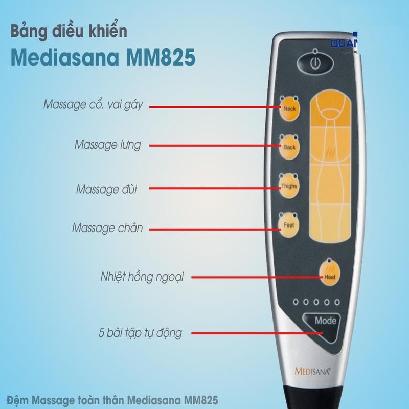 Đệm Massage Toàn Thân Medisana MM825, Nệm Massage Lưng Công Suất 14.4W, Nhập Khẩu