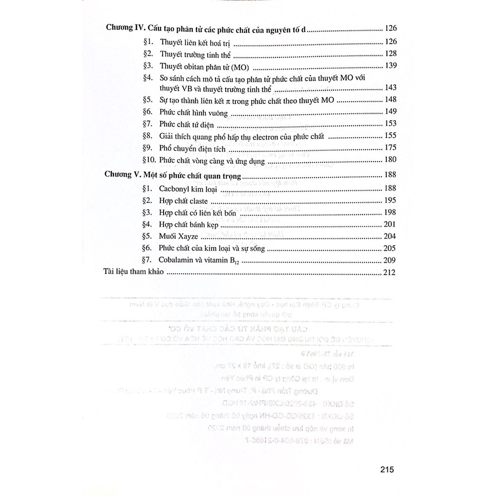Cấu Tạo Phân Tử Các Chất Vô Cơ (Chuyên đề bồi dưỡng đại học và cao học về hóa vô cơ lý thuyết)