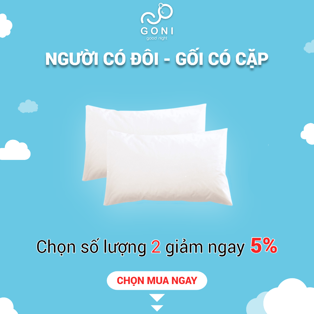 Ruột Gối Bông Gòn Goni Cao Cấp Căng Phồng Với Lượng Bông Gòn Đạt Chuẩn, Đủ Kích Thước 40cmx60cm, 50cmx70cm