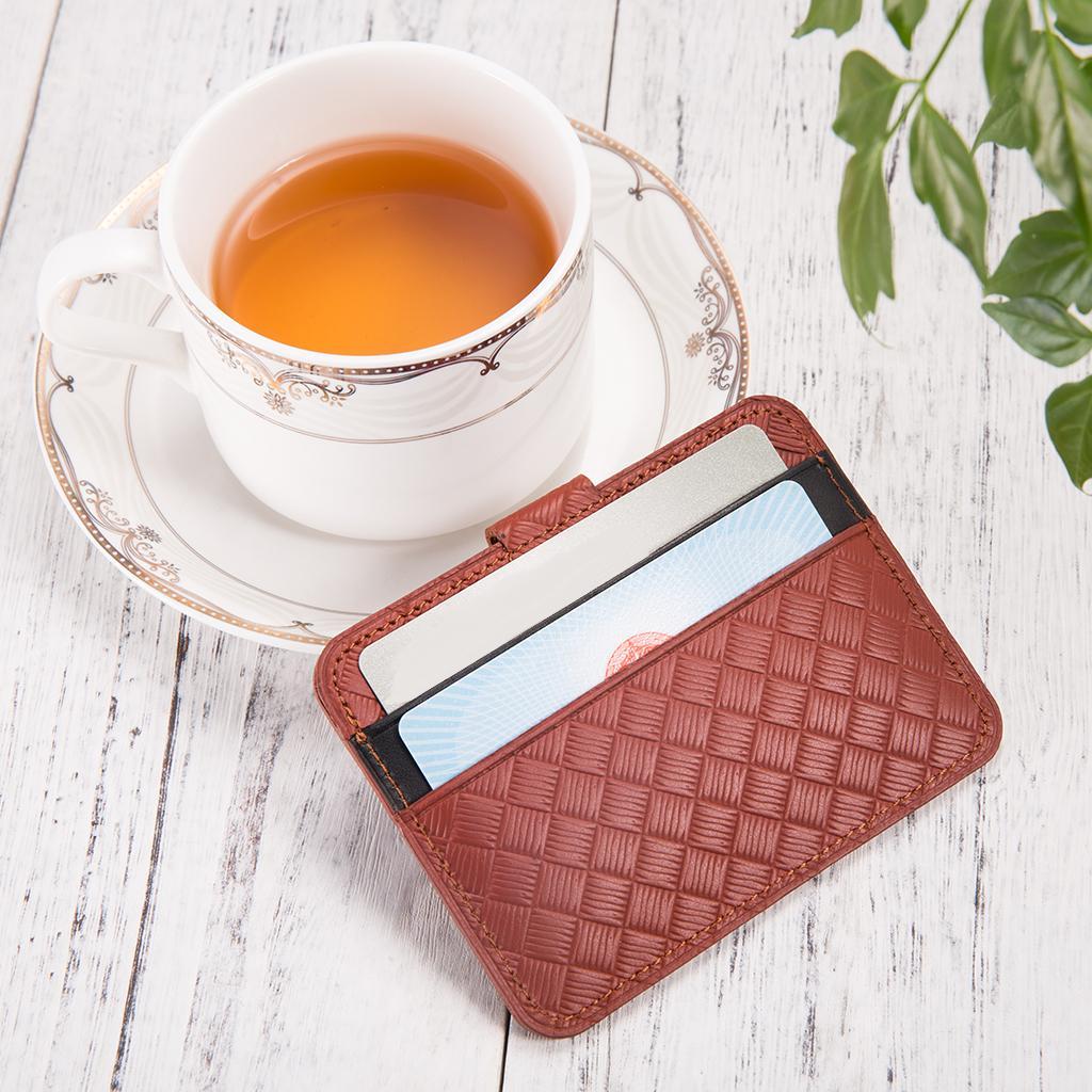 Men Slim Leather Wallet Card Holder Purse Front Pocket Wallets