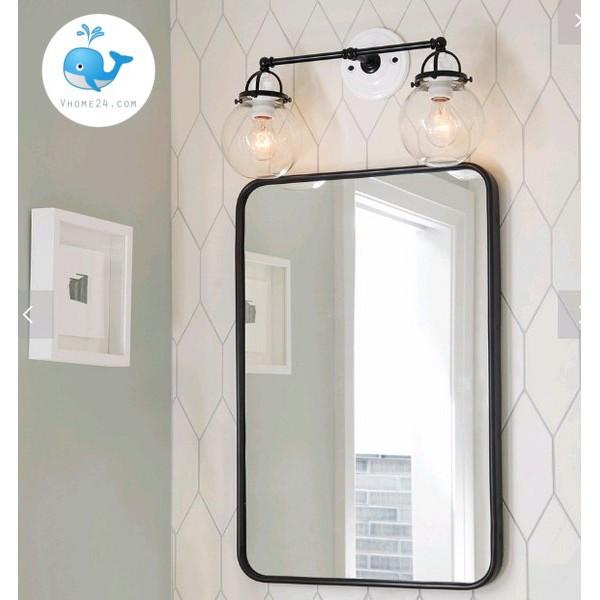 GƯƠNG TRANG TRÍ DECOR CHỮ NHẬT BO GÓC VIỀN KIM LOẠI GTR098N