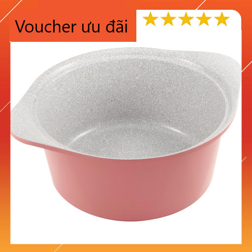 Nồi đúc ceramic vân đá đáy từ chống dính 20cm  dùng cho mọi loại bếp