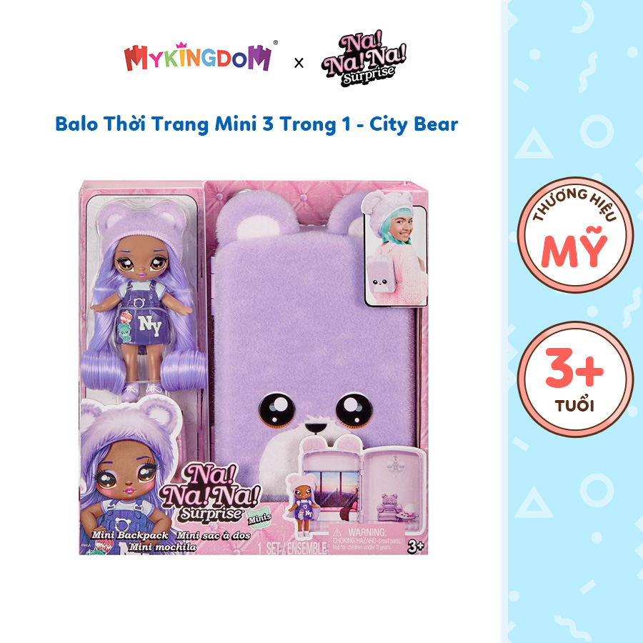 Đồ Chơi NA NA NA Búp Bê Thời Trang Mini 3 Trong 1 - City Bear 590408EUC