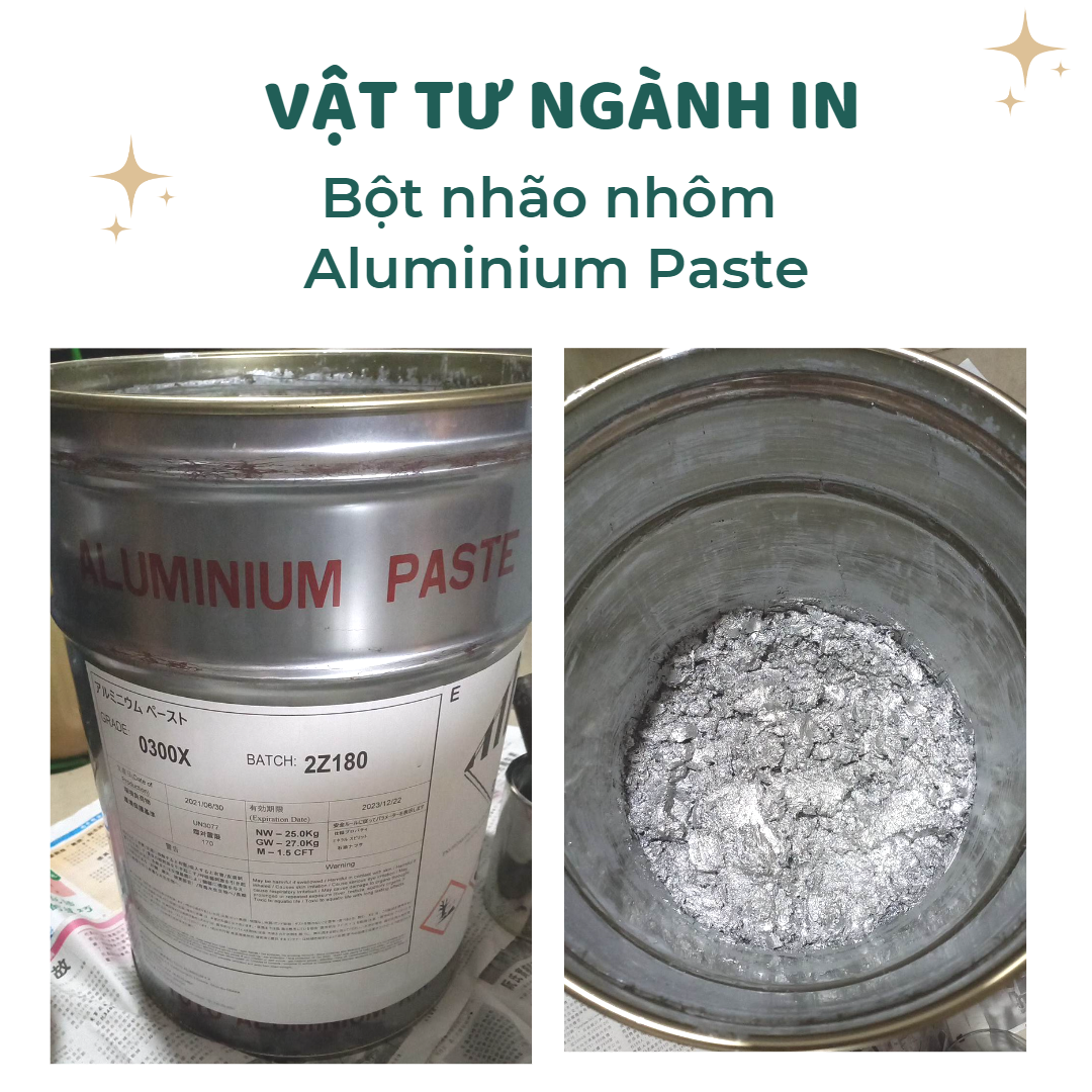 1 kg Bột nhão nhôm bạc dẻo Aluminium Paste dùng in lụa trên giấy, PP, PE, sơn công trình, sơn ô tô, chống rỉ sét