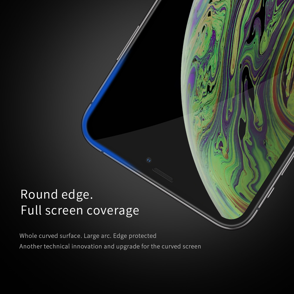 Miếng dán cường lực 3D full màn hình cho iPhone 11 Pro hiệu Nillkin XD CP + Max (Mỏng 0.23mm, Kính ACC Japan, Chống Lóa, Hạn Chế Vân Tay) - Hàng chính hãng
