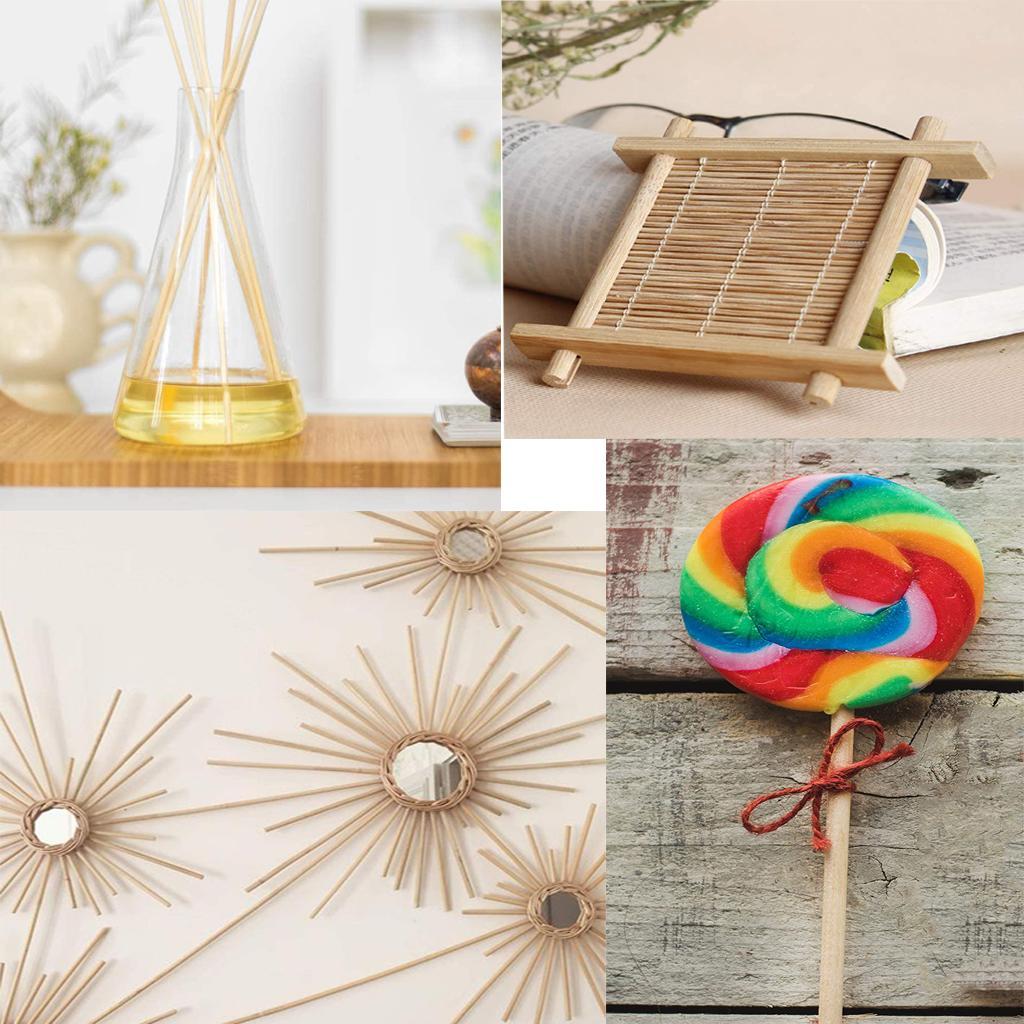 50Pcs Wooden Pieces Wood Sticks Dowels Rod Round Shaped – Unfinished Wood is Easy to Paint, Stain, Embellish – Perfect for Art Craft Project, Natural