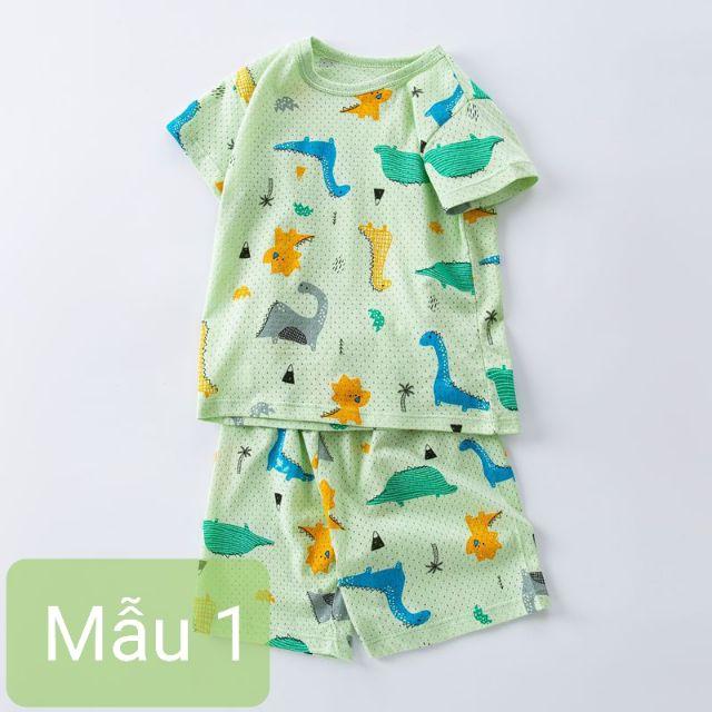 Bộ cotton lỗ xuất Hàn QC loại 1 cho bé trai và bé gái - Lagim House