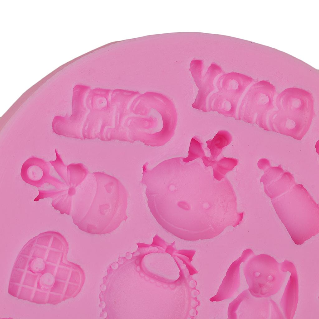 2xDIY Silicone Mold Fondant Cake Chocolate Mould Baking Decorating Tools