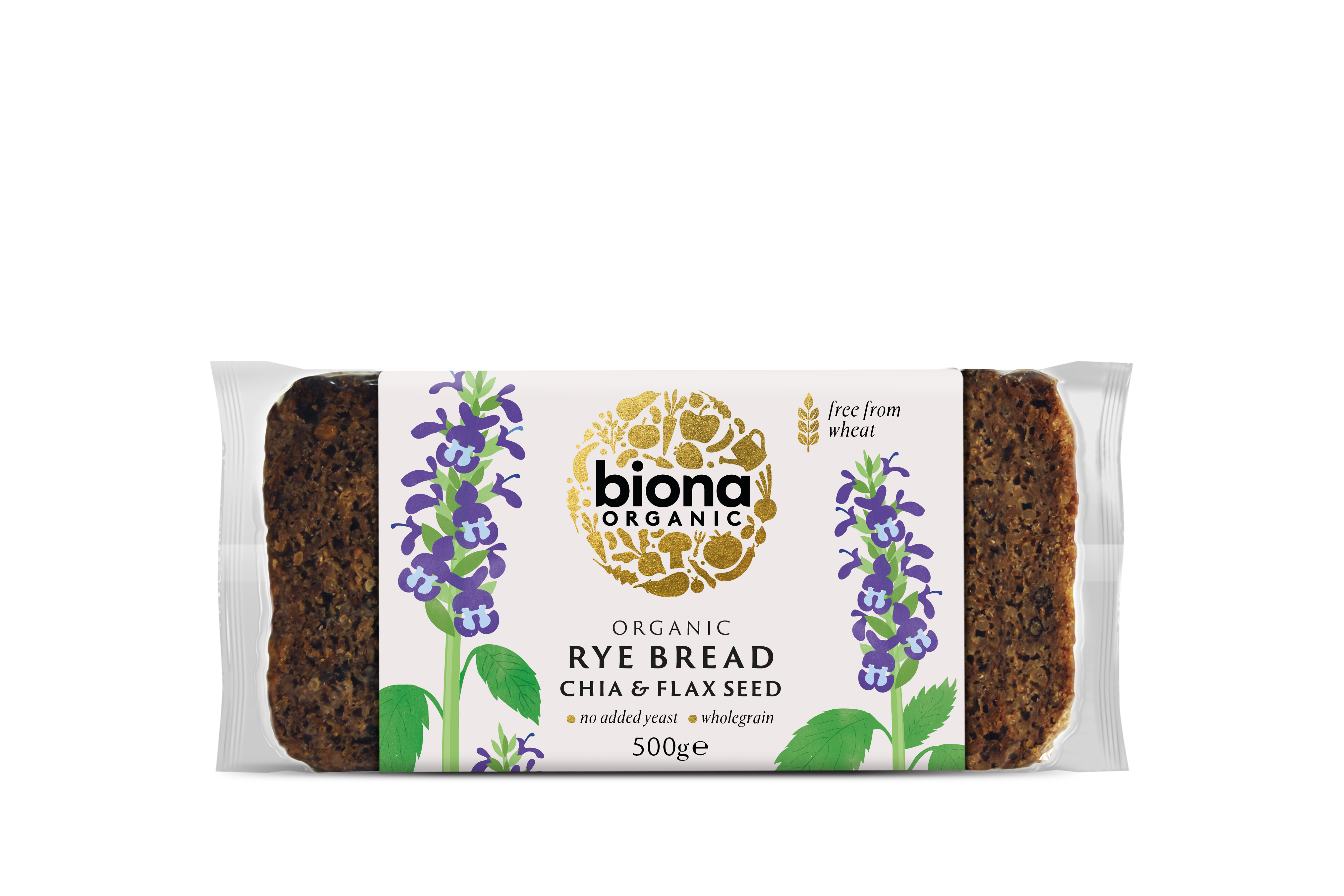Bánh mì lúa mạch đen hạt chia và hạt lanh hữu cơ Biona 500g
