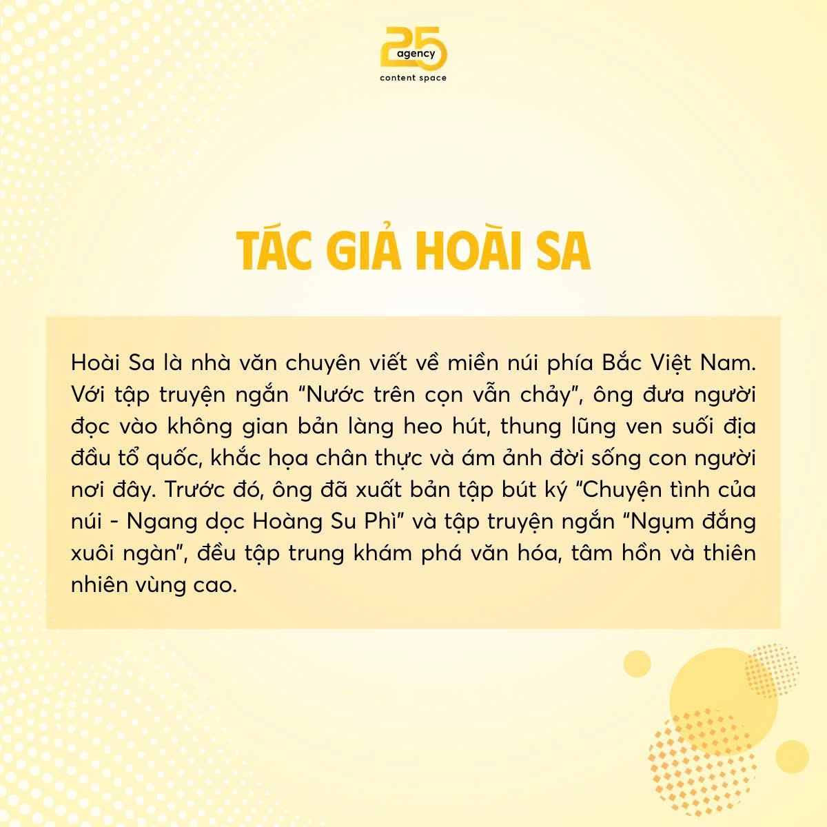 NƯỚC TRÊN CỌN VẪN CHẢY - HOÀI SA