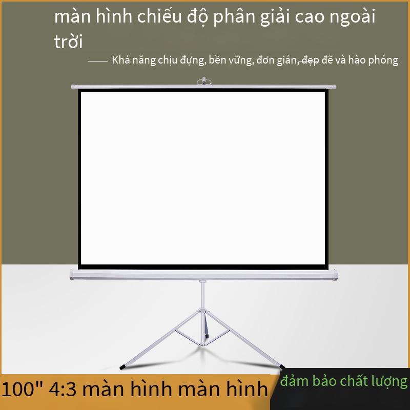 Đảm bảo chất lượng 100 inch 4:3 khung di động màn hình sợi dọc dệt kim nhựa màu trắng màn hình chiếu tam giác khung màn hình vải