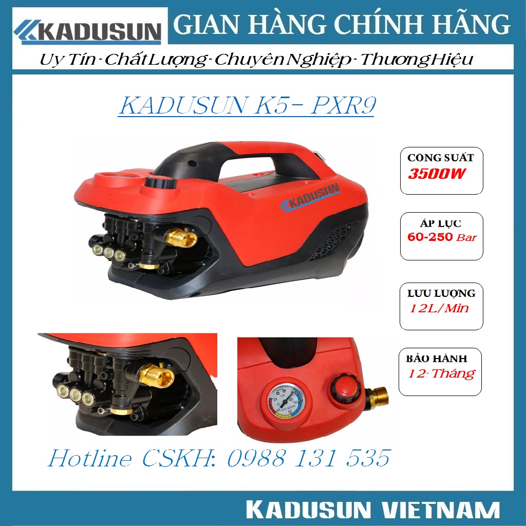 MÁY RỬA XE ÁP LỰC CAO KADUSUN K5-PXR9(Có chỉnh áp)