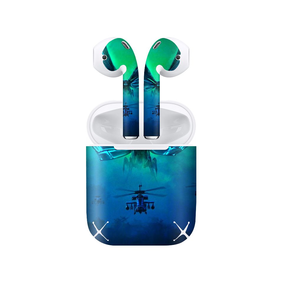 Miếng dán skin chống bẩn cho tai nghe AirPods in hình Godzilla - Godz002 (bản không dây 1 và 2)