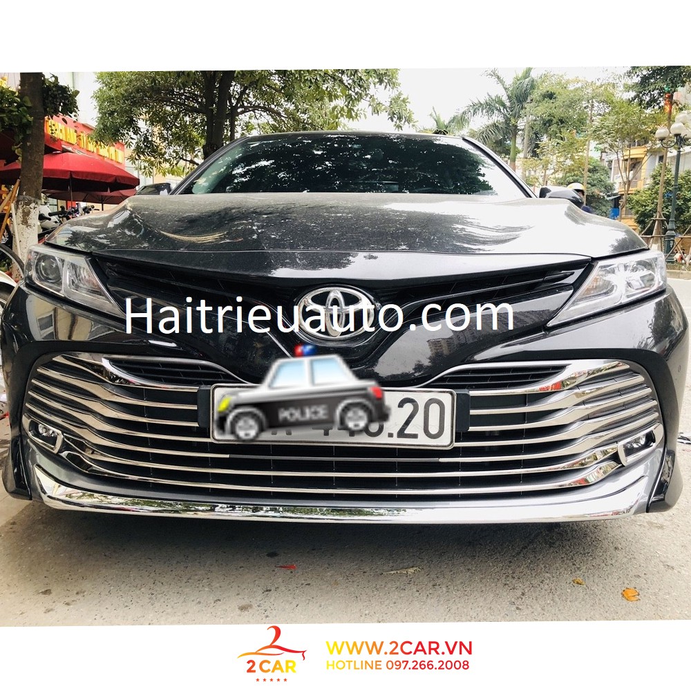 Ốp Mặt Ca lăng, calang xe Toyota Camry 2019 2020 2021 Hàng inox cao cấp