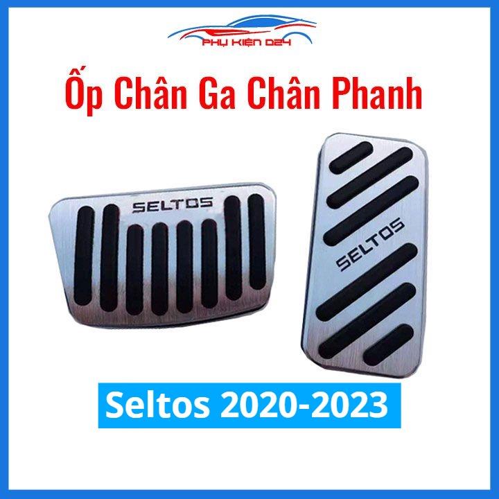 Ốp bọc chân ga chân phanh dành cho xe Seltos 2020-2021-2022-2023