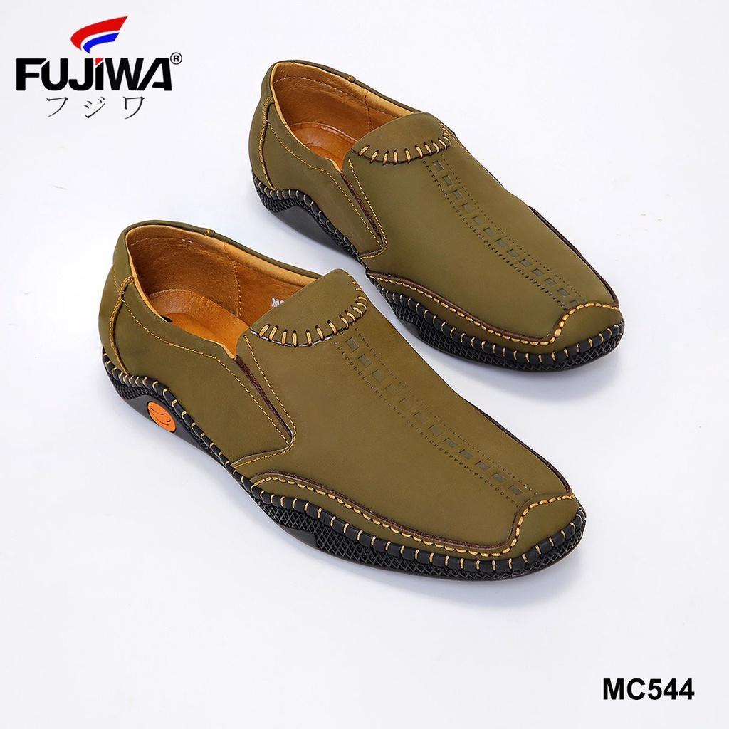 Giày Lười Giày Da Nam Cao Cấp Da Bò Fujiwa - MC544. Da bò cao cấp, đế cao su tạo độ bám tốt, bền bỉ theo thời gian